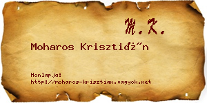 Moharos Krisztián névjegykártya