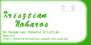 krisztian moharos business card